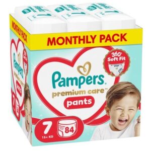 PAMPERS PREMIUM CARE MSB бебешки гащи размер 7 (15+ кг) 84 бр